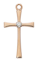 Rose Gold Cross with Stone