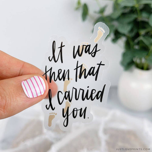 Just Love Prints - Footprints in the Sand Vinyl Sticker