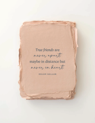 Paper Baristas - "True Friends are Never Apart" Friendship Greeting Card