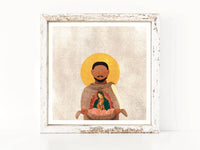 Small Things Print Co. - St. Juan Diego Art Print, 6x6 inch Catholic Saint Wall Art