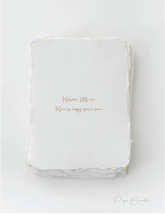 Paper Baristas - "Welcome Little One!" Baby Shower Greeting Card