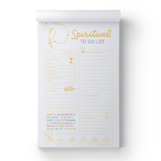 Catholic Family Crate® - Spiritual To Do  List Notepad