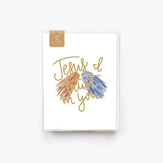 Gratia Design Co - Jesus I Trust In You Card - Box of 6