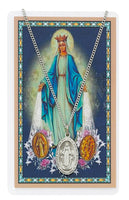 Miraculous Medal carded with chain