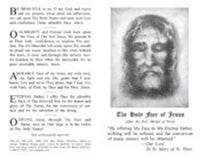 Holy Face of Christ Prayer Cards