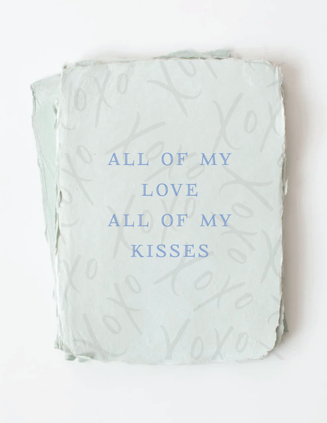 Paper Baristas - "All of my love and kisses" Love Greeting Card