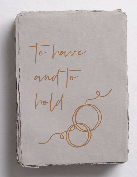 Paper Baristas - "To Have and To Hold" Wedding Engagement Greeting Card