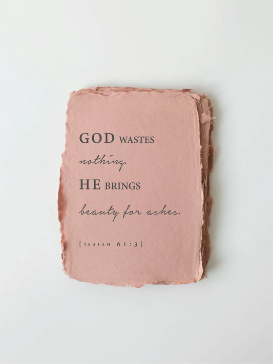 Paper Baristas - "Beauty For Ashes" Sympathy Religious Card