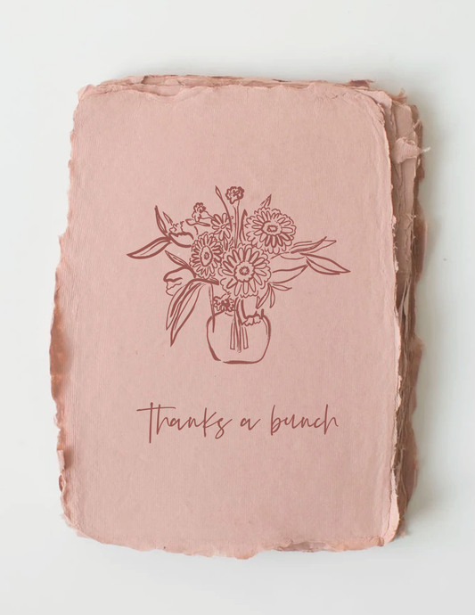 Paper Baristas - "Thanks a bunch" Floral Bouquet Greeting Card