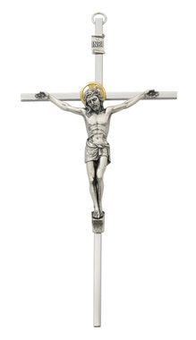 Silver crucifix 8”