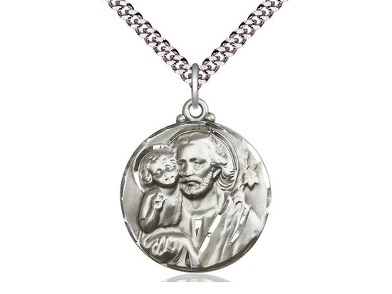 St Joseph Large Round Medal