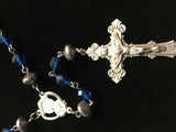 Colbalt Blue CZECH bead with Sterling Silver parts