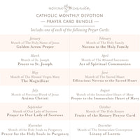 Catholic Monthly Devotion Prayer Card Bundle