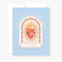 Sacred Heart Novena Card | Blue