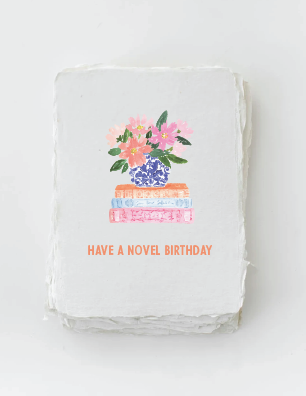 Paper Baristas - "Have a Novel Birthday" Book Store Greeting Card