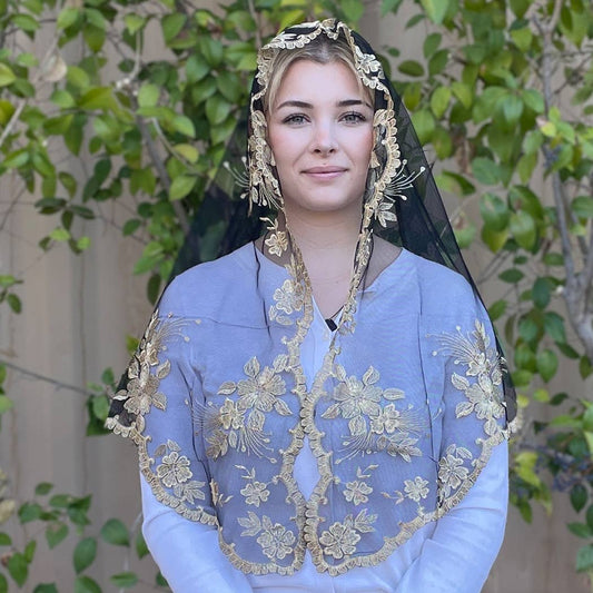 MARY MAGDALENE -Veil               (60" x 24" Gold)