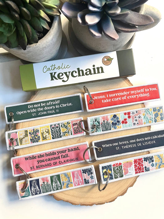 Catholic Woven Keychain & Bag Tag I Catholic Gift