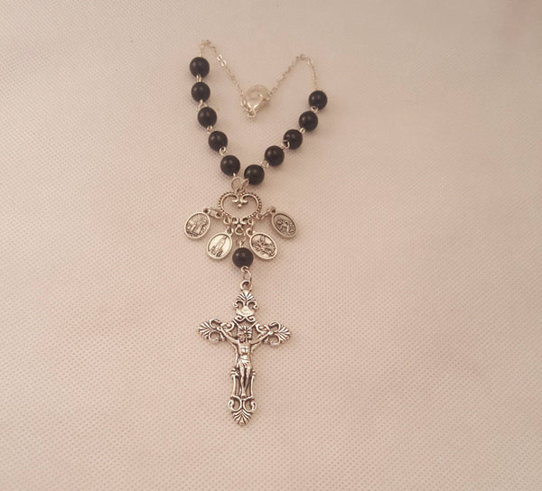 Auto Decade Rosary With Saints