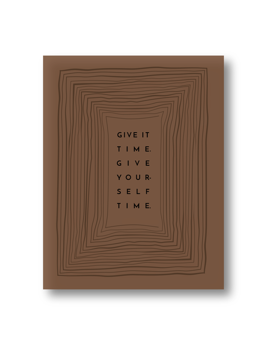 Paper Baristas - "Give it time." Abstract Sympathy Folded Greeting Card