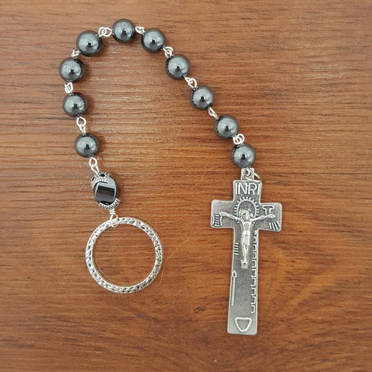 Hematite Penal Rosary