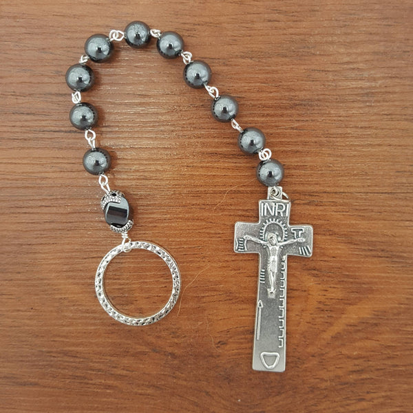Hematite Penal Rosary
