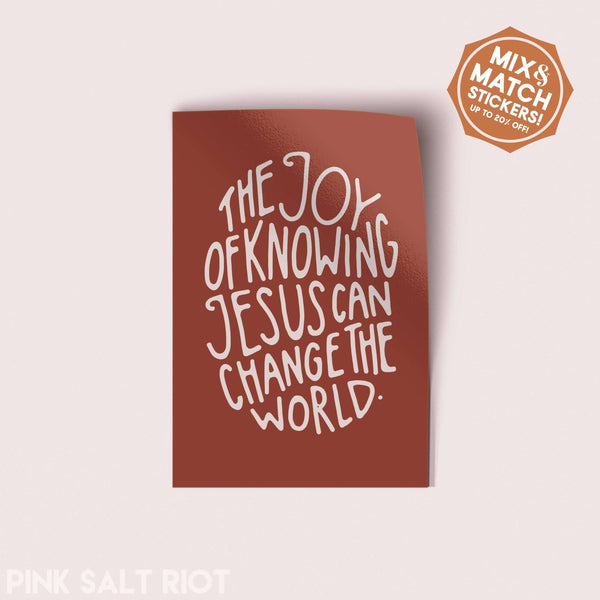 Pink Salt Riot - Jesus Joy Vinyl Sticker