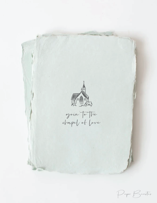 Paper Baristas - "Going to the Chapel of Love" Wedding Greeting Card