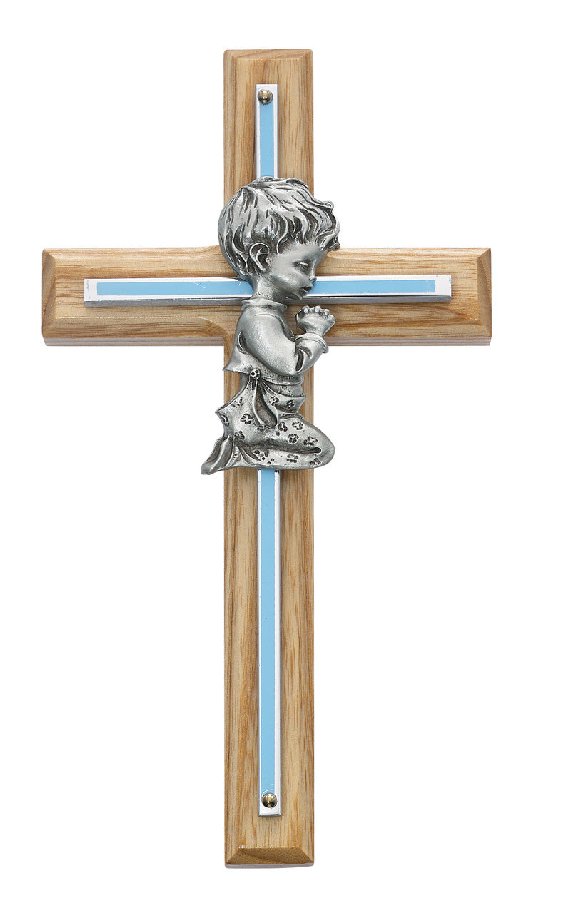 Oak /Silver child’s Wall Cross