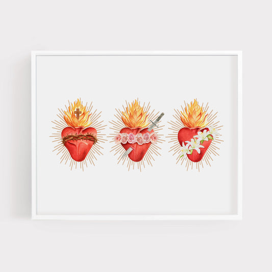 Three Hearts of the Holy Family | Art Print