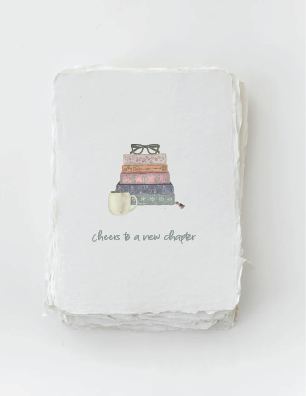 Paper Baristas - "Cheers to a new chapter" Book Graduation Greeting Card
