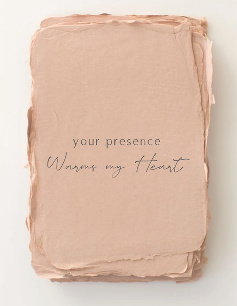 Paper Baristas - "Your Presence Warms My Heart" Love Greeting Card
