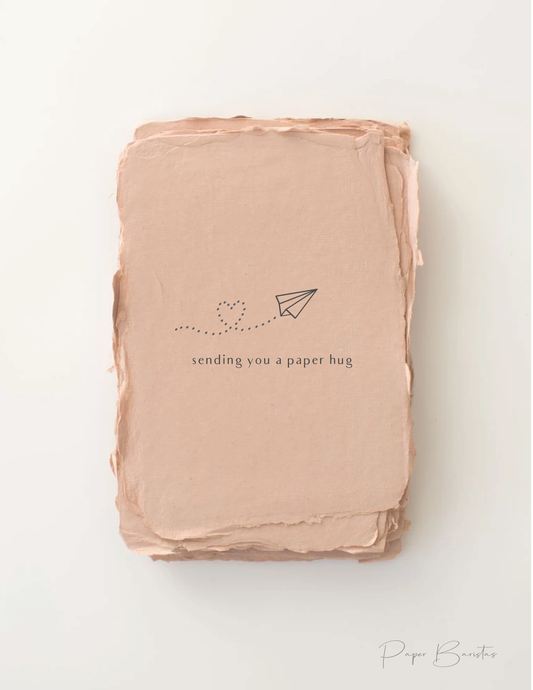Paper Baristas - "Sending you a paper hug" Encouragement Greeting Card