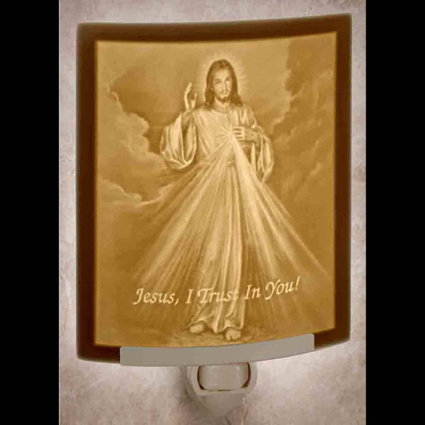 The Porcelain Garden Inc. - Divine Mercy Curved Night Light