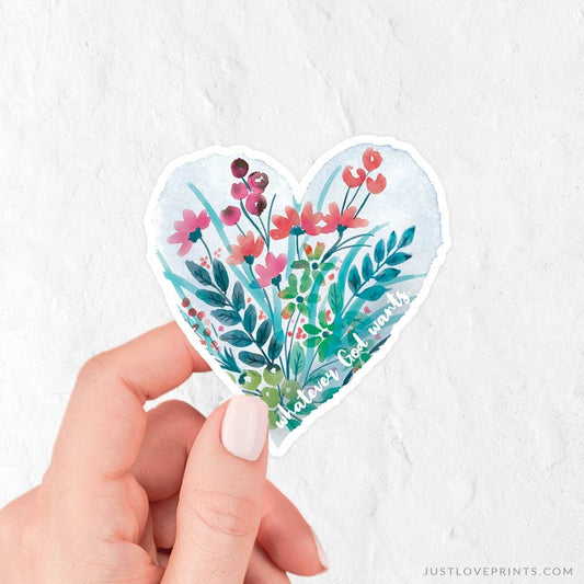 Just Love Prints - Whatever God Wants Vinyl Sticker