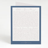 Divine Mercy Chaplet Card | Chaplet Arch Design | Navy Blue