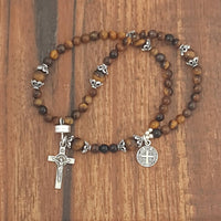 MG Rosary - Tiger Eye Wrist Rosary