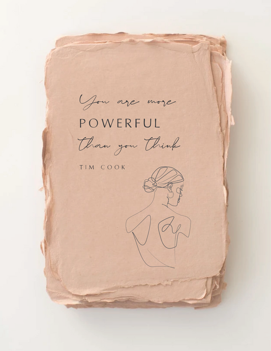 Paper Baristas - "You are more powerful" Encouragement Greeting Card