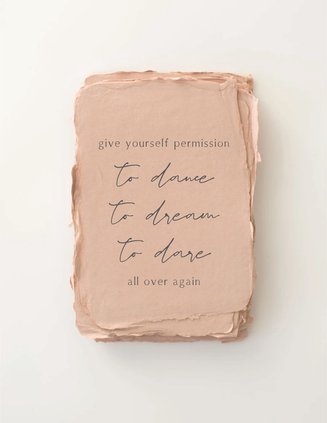 Paper Baristas - "Permission to Dance, Dream, Dare" Encourage Card