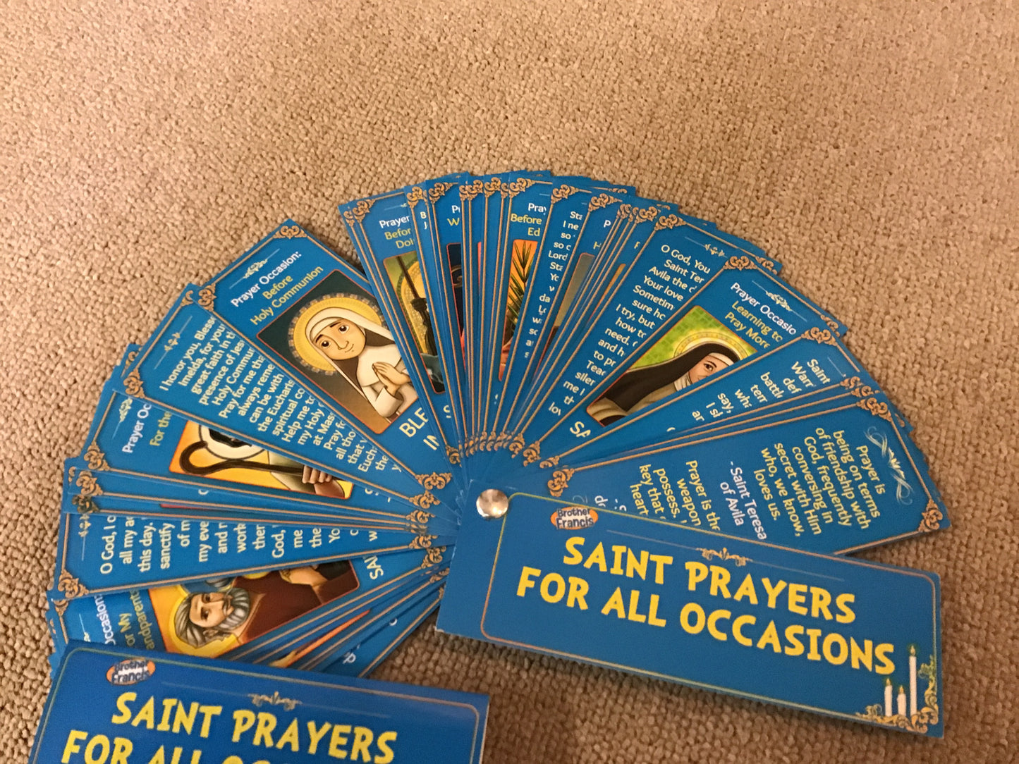 Saint Prayers for All Occasions Fan