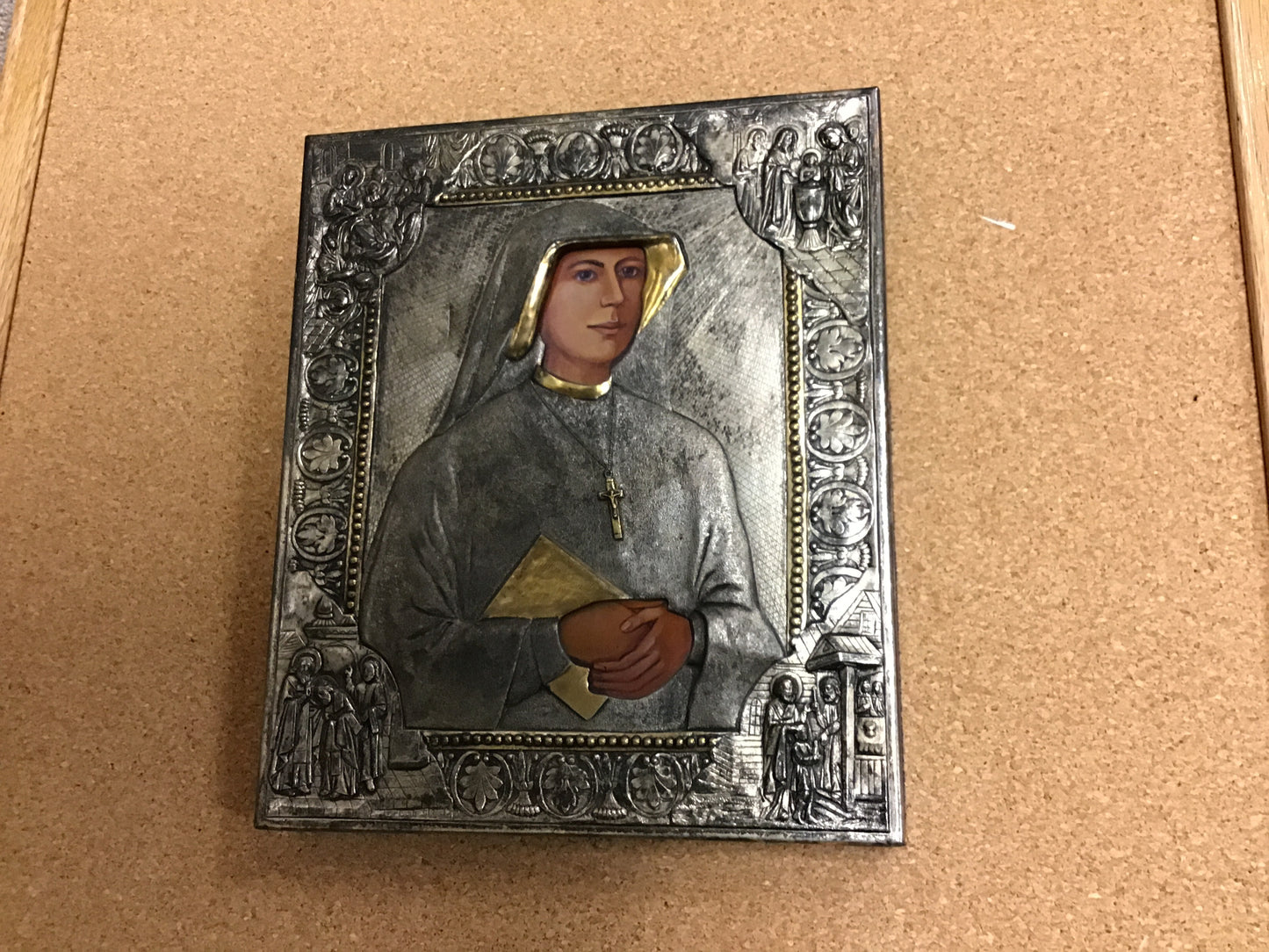 St Faustina Silver Icon