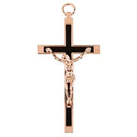 4” Copper / Black Crucifix