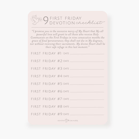 First Fridays Checklist