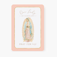 Our Lady of Guadalupe Prayer Card | Pray For Us | Peach