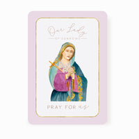 Our Lady of Sorrows Prayer Card | Pray For Us | Light Purple