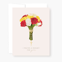 Rosary Card | Bouquet | Mixed Roses
