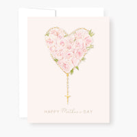 Rosary Card | Rose Heart | Mother's Day