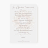 Spiritual Communion Prayer Card | Blessed Sacrament | Beige