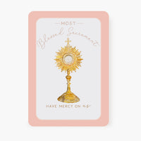 Spiritual Communion Prayer Card | Blessed Sacrament | Salmon