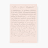 St. Raphael Prayer Card | Wise Choice of a Marriage Partner | Beige