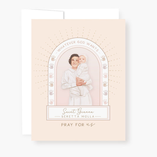 St. Gianna Beretta Molla Novena Card | Beige